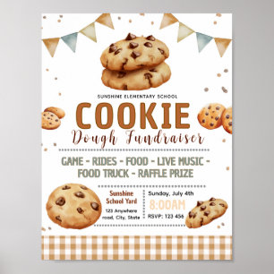 Bearbeitbare Cookie-Teig-Fundraising-Flugblatt Poster