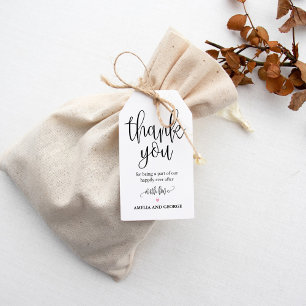 Bearbeitbare Dankeschön-Tags mit reizvoller Kallig Geschenkanhänger