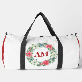 Bearbeitbare florale Monogramm-Beutel - Personalis Duffle Bag
