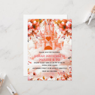 Bearbeitbare Für immer eine Prinzessin 4. Geburtst Einladung