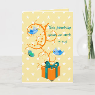 Bearbeitbare Geschenk mit Reben, Vögeln und Schmet Karte