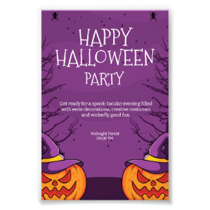 Bearbeitbare Halloween-Einladung, Halloween-Party Fotodruck