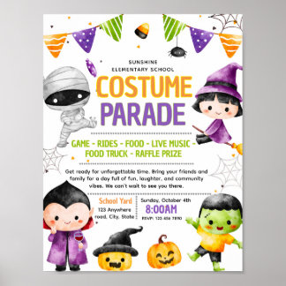 Bearbeitbare Halloween-Kostüm-Fundraising-Flugblat Poster