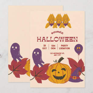 Bearbeitbare Halloween-Party-Einladung Einladung