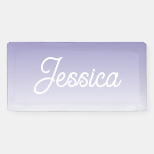 (Bearbeitbare) Hellviolette Ombre-Farbe & Ihr Text Banner