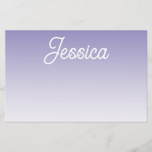 (Bearbeitbare) Hellviolette Ombre-Farbe & Ihr Text Briefpapier