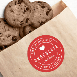 Bearbeitbare Hintergrundfarbe aus der Küche von Runder Aufkleber