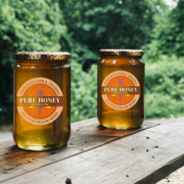 Bearbeitbare Honig-Etikettenaufkleber Runder Aufkleber