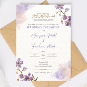 Bearbeitbare islamische Nikkah-Einladungsvorlage L Einladung