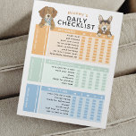 Bearbeitbare Kids-Checkliste für die tägliche Task Notizblock<br><div class="desc">Helfen Sie Ihrem Kind, mit dieser lustigen und bearbeitbaren Checkliste für die tägliche Task-Prüfung bleibe. Diese Checkliste mit einem farbenfrohen Design und zwei spielerischen Welpen unterteilt den Tag in drei Abschnitte: Vormittag, Nachmittag und Nachmittag. Jeder Abschnitt ist vollständig anpassbar, sodass Sie die Aufgaben an den Alltag Ihres Kindes anpassen können....</div>