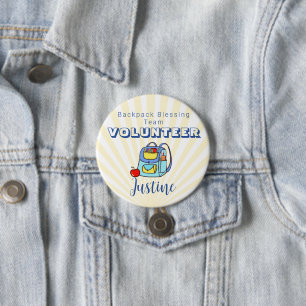 Bearbeitbare Kirchen-Rucksack-Segnung Freiwilliger Button