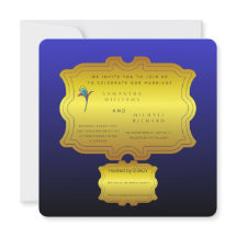 Bearbeitbare königliche blaue elegante Hochzeitsei