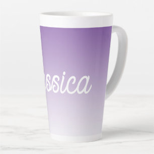 (Bearbeitbare) lila Ombre-Farbe & Ihr Text Milchtasse