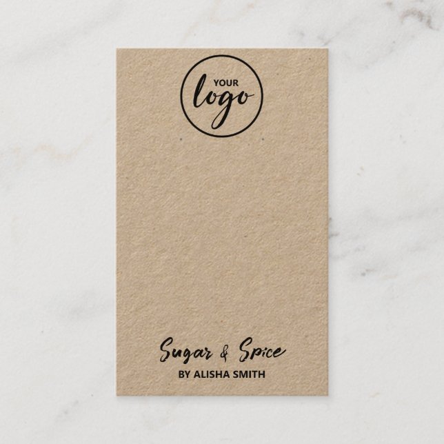 Bearbeitbare Logo-Werbekarten Visitenkarte (Vorderseite)