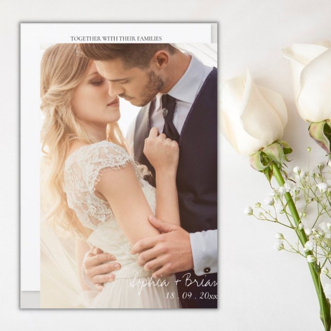 Bearbeitbare Minimalistische Hochzeitsvorlage Einladung (Von Creator hochgeladen)