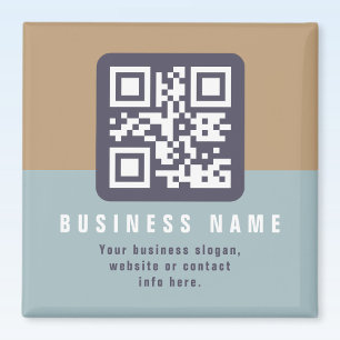 Bearbeitbare moderne QR-Code-Vorlage   gedämpfte F Magnet