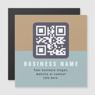 Bearbeitbare moderne QR-Code-Vorlage Gedämpfte F Magnetkarte