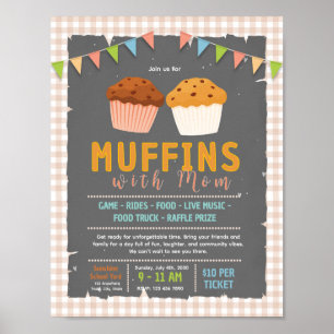 Bearbeitbare Muffin-mit-Mama-Fundraising-Flugblatt Poster
