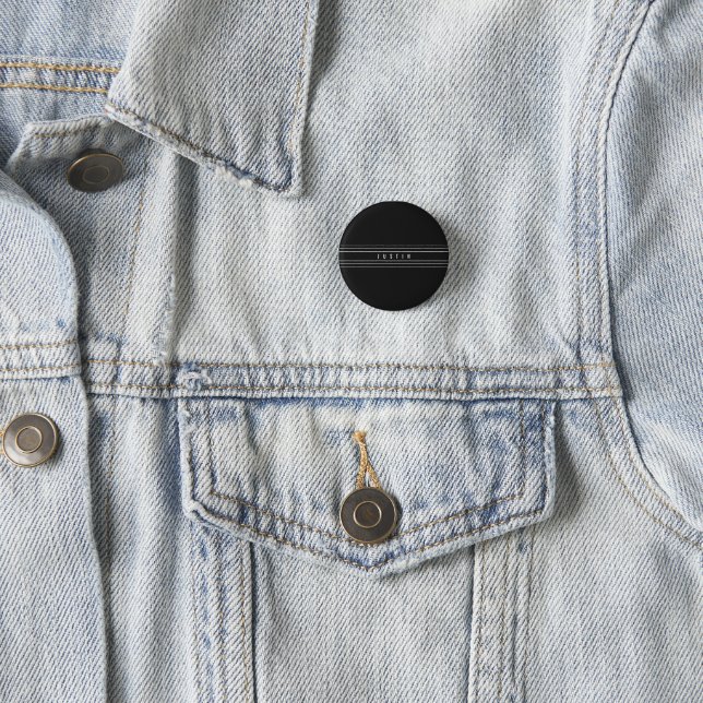 Bearbeitbare Namen und geometrische Streifen | Sch Button (Beispiel)
