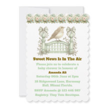 Bearbeitbare neutrale Vintage-Baby-Shower-Einladun