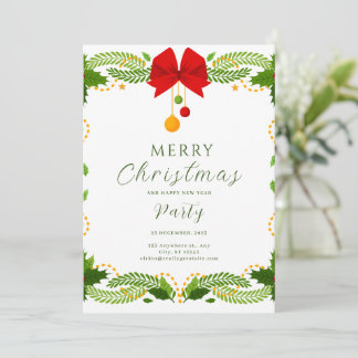 Bearbeitbare Party Einladung | Weihnachten