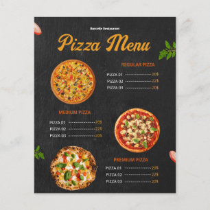 Bearbeitbare Pizza-Speisekarte Pizzeria Restaurant Flyer