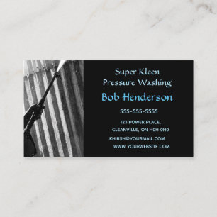 Bearbeitbare "Pressure Washing Business Card" Visitenkarte