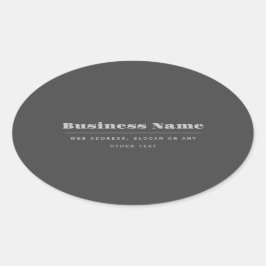Bearbeitbare, Retro-moderne Textvorlage | Dunkelgr Ovaler Aufkleber