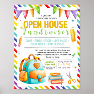 Bearbeitbare Rucksack-Fundraiser-Flugblatt Poster