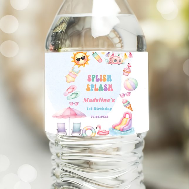 Bearbeitbare Sommer Splish Splash Geburtstagsfeier (Von Creator hochgeladen)