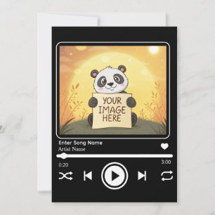 Bearbeitbare Song-Musik-Player-Vorlage Einladung