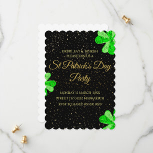 Bearbeitbare St. Patrick's Day-Party-Einladung, Vo Save The Date