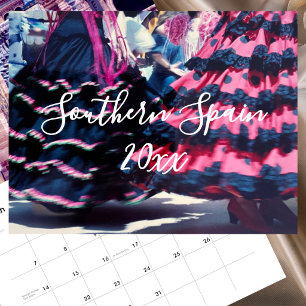 Bearbeitbare Südspanien-Fotografie Ganzes Jahr Kalender
