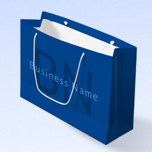 Bearbeitbare Textvorlage für monogrammierten Namen Große Geschenktüte