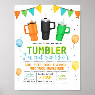 Bearbeitbare Tumbler-Fundraising-Flugblatt Poster