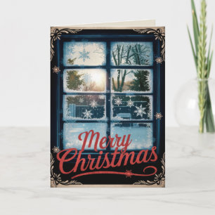 BEARBEITBARE Vintage-Weihnachtskarte Feiertagskarte