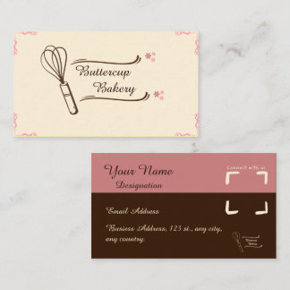 Bearbeitbare Visitenkarte für Bäckereien