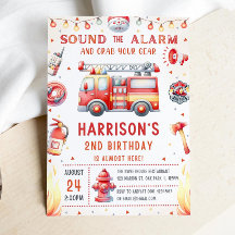 Bearbeitbare Vorlage für die Einladung von Feuerwe