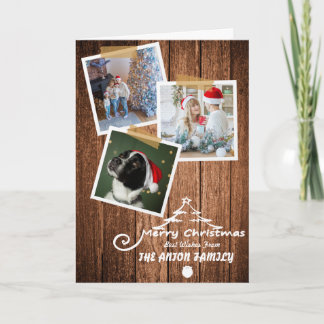 Bearbeitbare Weihnachtsfotos Saisonkarte Feiertagskarte