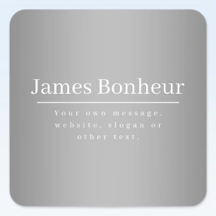 Bearbeitbare Werbevorlage für Unternehmen etc. Quadratischer Aufkleber