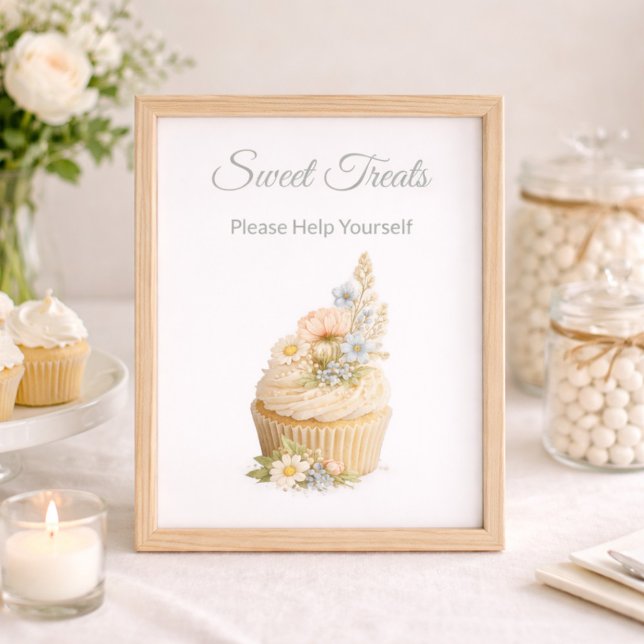 Bearbeitbare Wildblumen-Event-Dessert-Tisch (Von Creator hochgeladen)