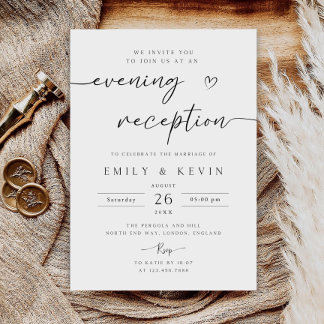 Bearbeitbarer Abend Hochzeitsempfang Party Einladu Einladung