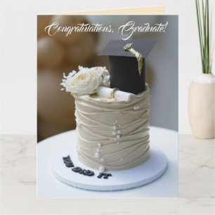 Bearbeitbarer Abschluss Cake Karte