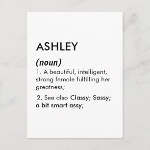 Bearbeitbarer Ashley-Name Definition, benutzerdefi Postkarte
