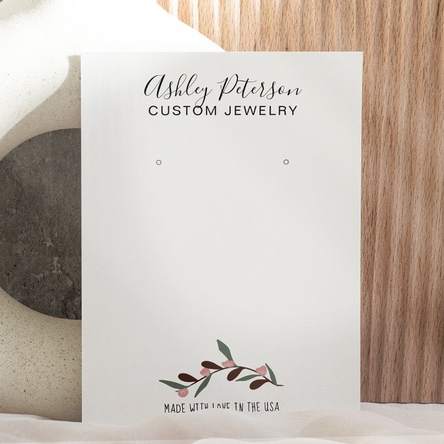 Bearbeitbarer Blumenschmuck Ohrring Visitenkarte (Von Creator hochgeladen)