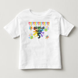 Bearbeitbarer Crayon-Stil - Künstlerische Farbe un Kleinkind T-shirt