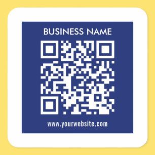 Bearbeitbarer (direkt generierter) QR-Code Marin Quadratischer Aufkleber
