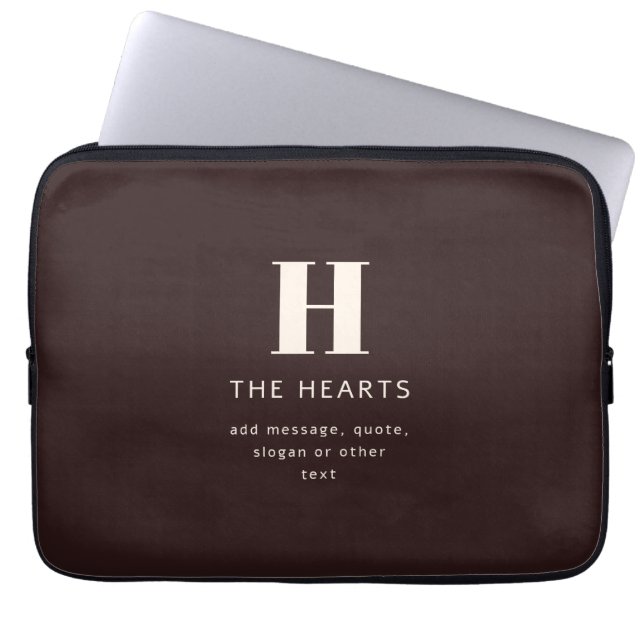 Bearbeitbarer Familienname oder Firmenname Laptopschutzhülle (Vorderseite)