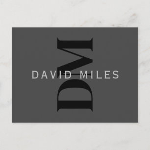 Bearbeitbarer Firmenname (oder anderer Text) Grau Postkarte