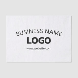 Bearbeitbarer Firmenname, Website und hochgeladene Seidenpapier